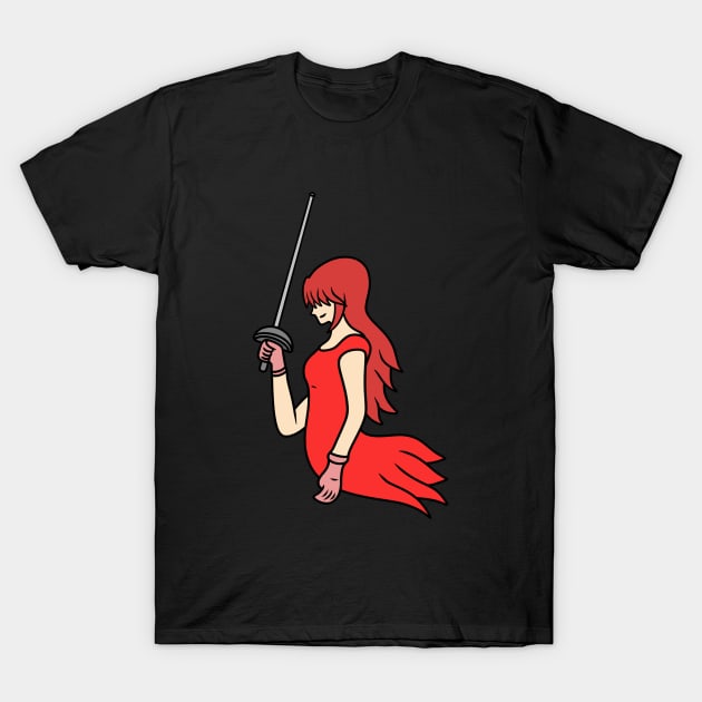 Fencer girl T-Shirt by Andrew Hau